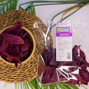 Snacks vegetales de boniato lila