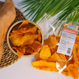 Snacks vegetales de boniato naranja