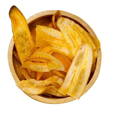 Bowl de snacks de plátanos finas hierbas
